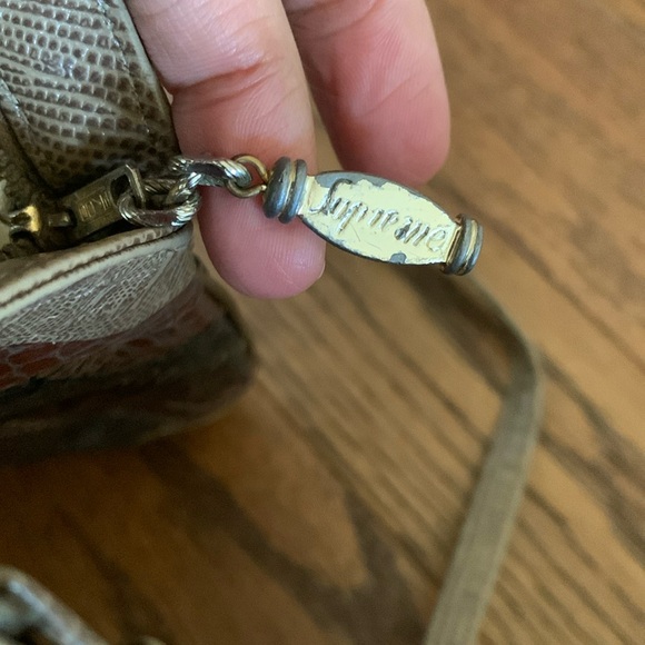 Vtg 1960s Supreme Patchwork Snake / Python Shoulder Bag Classic Neutral Texture - Picture 10 of 17